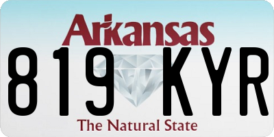 AR license plate 819KYR