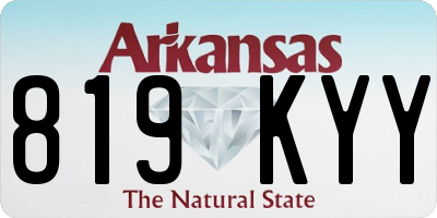 AR license plate 819KYY