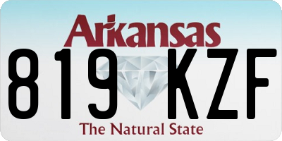 AR license plate 819KZF