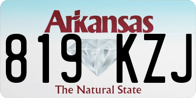 AR license plate 819KZJ