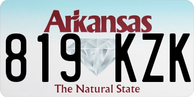 AR license plate 819KZK