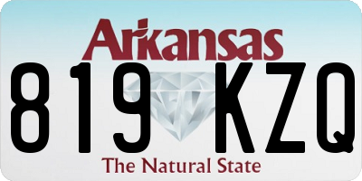 AR license plate 819KZQ