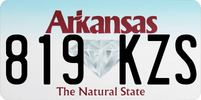 AR license plate 819KZS