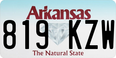 AR license plate 819KZW
