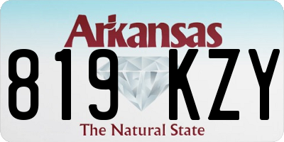 AR license plate 819KZY