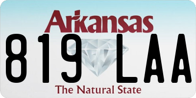 AR license plate 819LAA