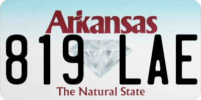 AR license plate 819LAE
