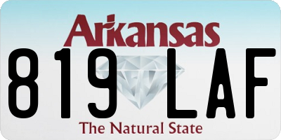 AR license plate 819LAF