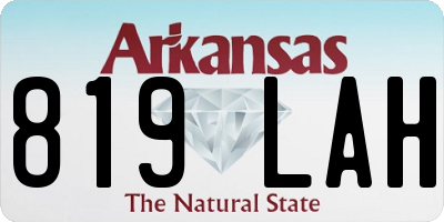 AR license plate 819LAH