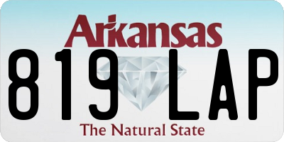 AR license plate 819LAP