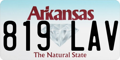 AR license plate 819LAV
