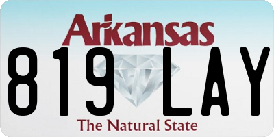 AR license plate 819LAY