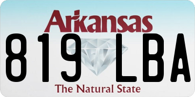 AR license plate 819LBA