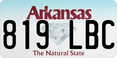 AR license plate 819LBC