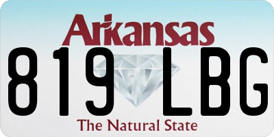 AR license plate 819LBG