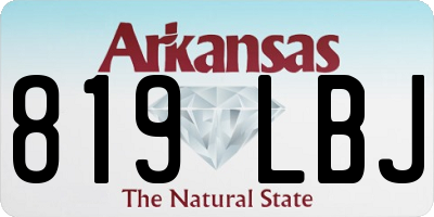 AR license plate 819LBJ