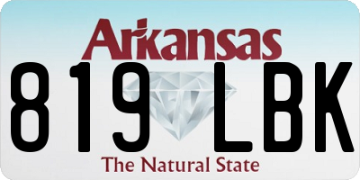 AR license plate 819LBK