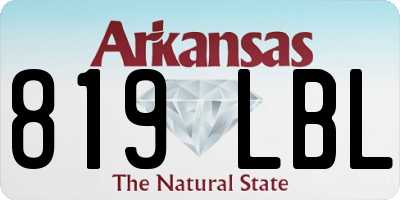AR license plate 819LBL