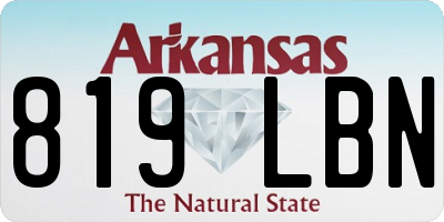 AR license plate 819LBN