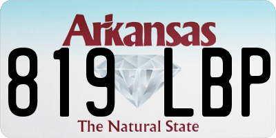 AR license plate 819LBP