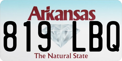 AR license plate 819LBQ