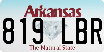 AR license plate 819LBR
