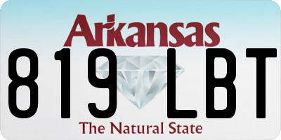 AR license plate 819LBT