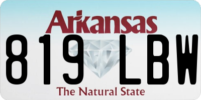 AR license plate 819LBW