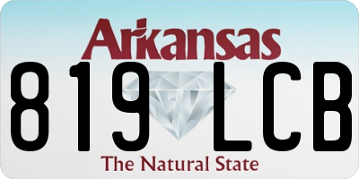 AR license plate 819LCB
