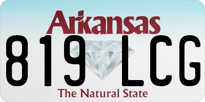 AR license plate 819LCG