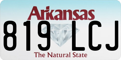 AR license plate 819LCJ