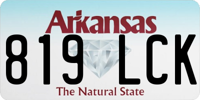AR license plate 819LCK