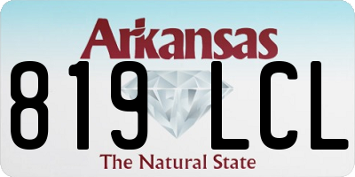 AR license plate 819LCL