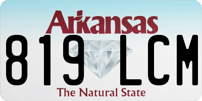 AR license plate 819LCM