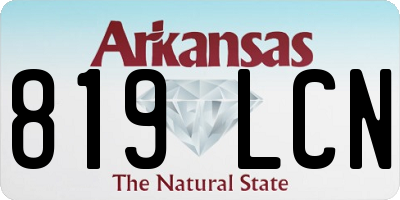 AR license plate 819LCN