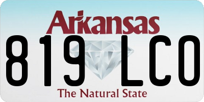 AR license plate 819LCO