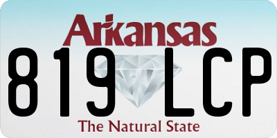 AR license plate 819LCP