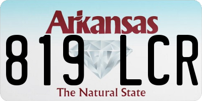 AR license plate 819LCR
