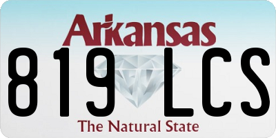 AR license plate 819LCS