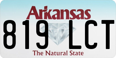 AR license plate 819LCT