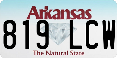 AR license plate 819LCW