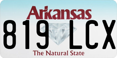 AR license plate 819LCX