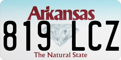 AR license plate 819LCZ