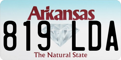 AR license plate 819LDA