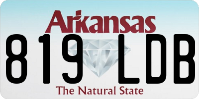 AR license plate 819LDB