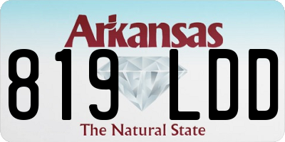 AR license plate 819LDD