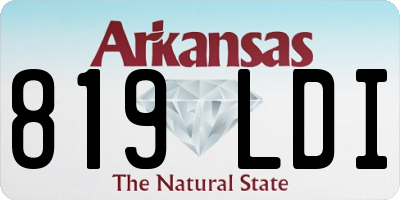 AR license plate 819LDI