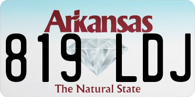 AR license plate 819LDJ