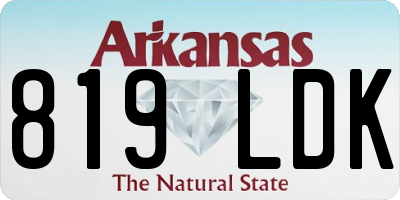 AR license plate 819LDK