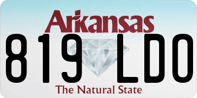 AR license plate 819LDO